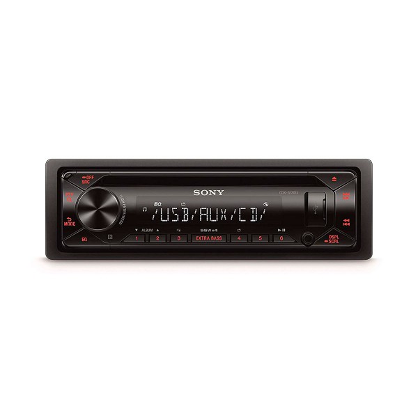 Sony cdx-g1301u receptor de cd para coche usb negro/ámbar pantalla lcd amplificación 4 salidas de 55w extra bass