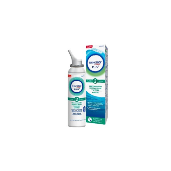 Rhinomer Plus Spray Nasal Agua de Mar con Eucalipto Fuerza 2 Media 135 ml