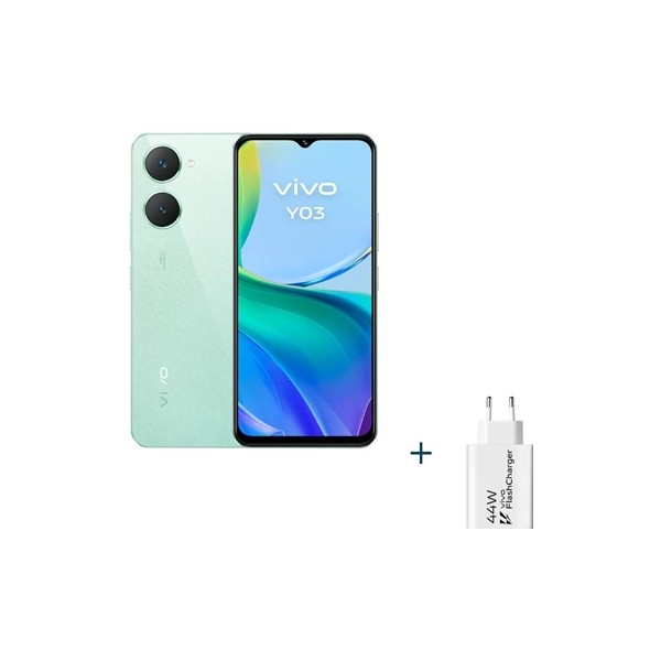Vivo y03 6.56" 4gb(+4) 128gb green + cargador 44w