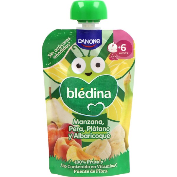 BLEDINA POUCH MANZANA PERA PLATANO Y ALBARICOQUE 100g